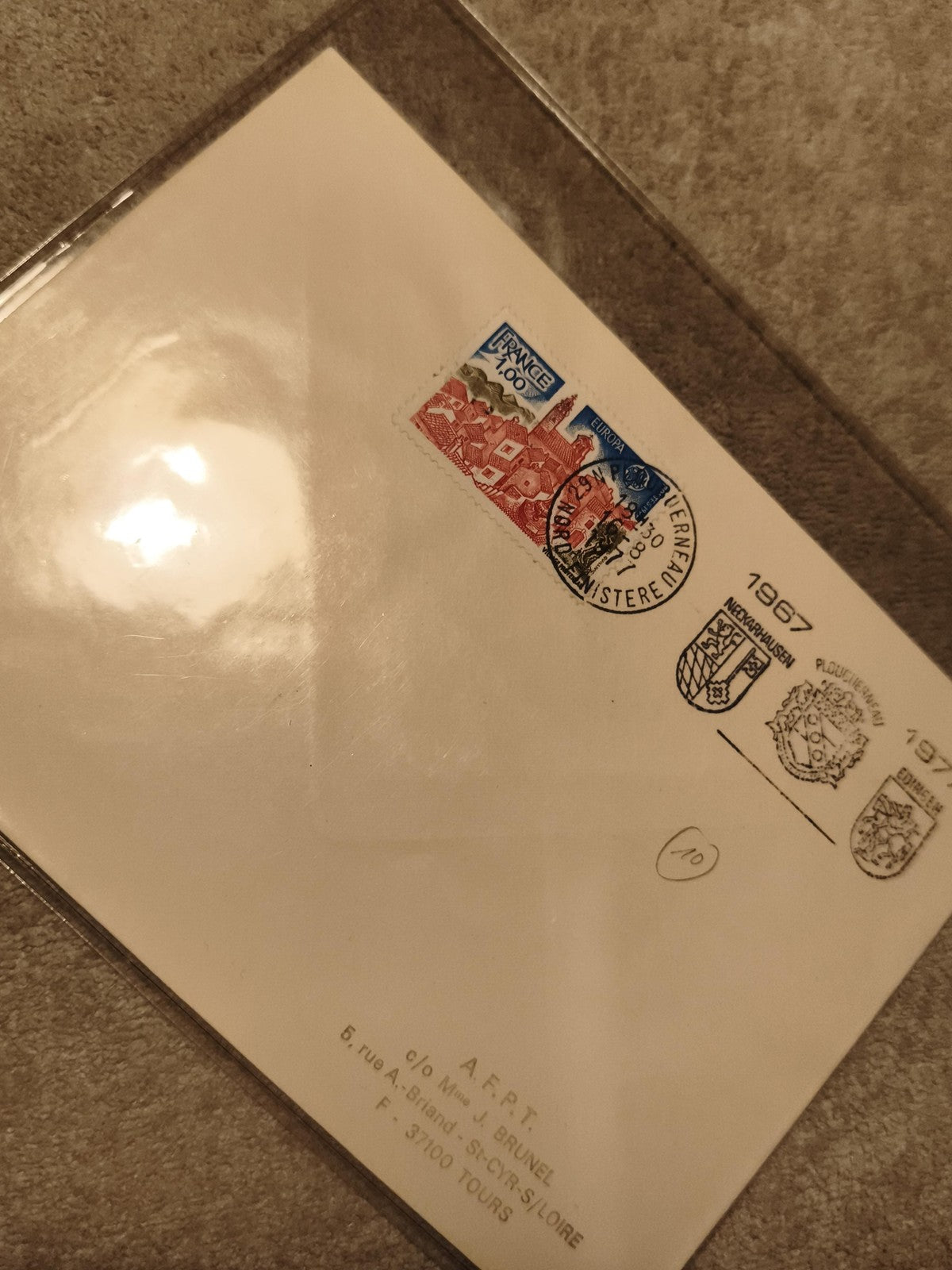 Lettre premier jour France 1967 Europa 1,00 F oblitérée Philatélie (Ref 27)