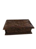 Boîte à bijoux ancienne en bois vintage rétro rangement coffret collection déco