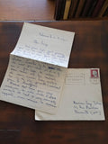 Lettre manuscrite vintage 1960 Marseille avec enveloppe papier timbre Valence