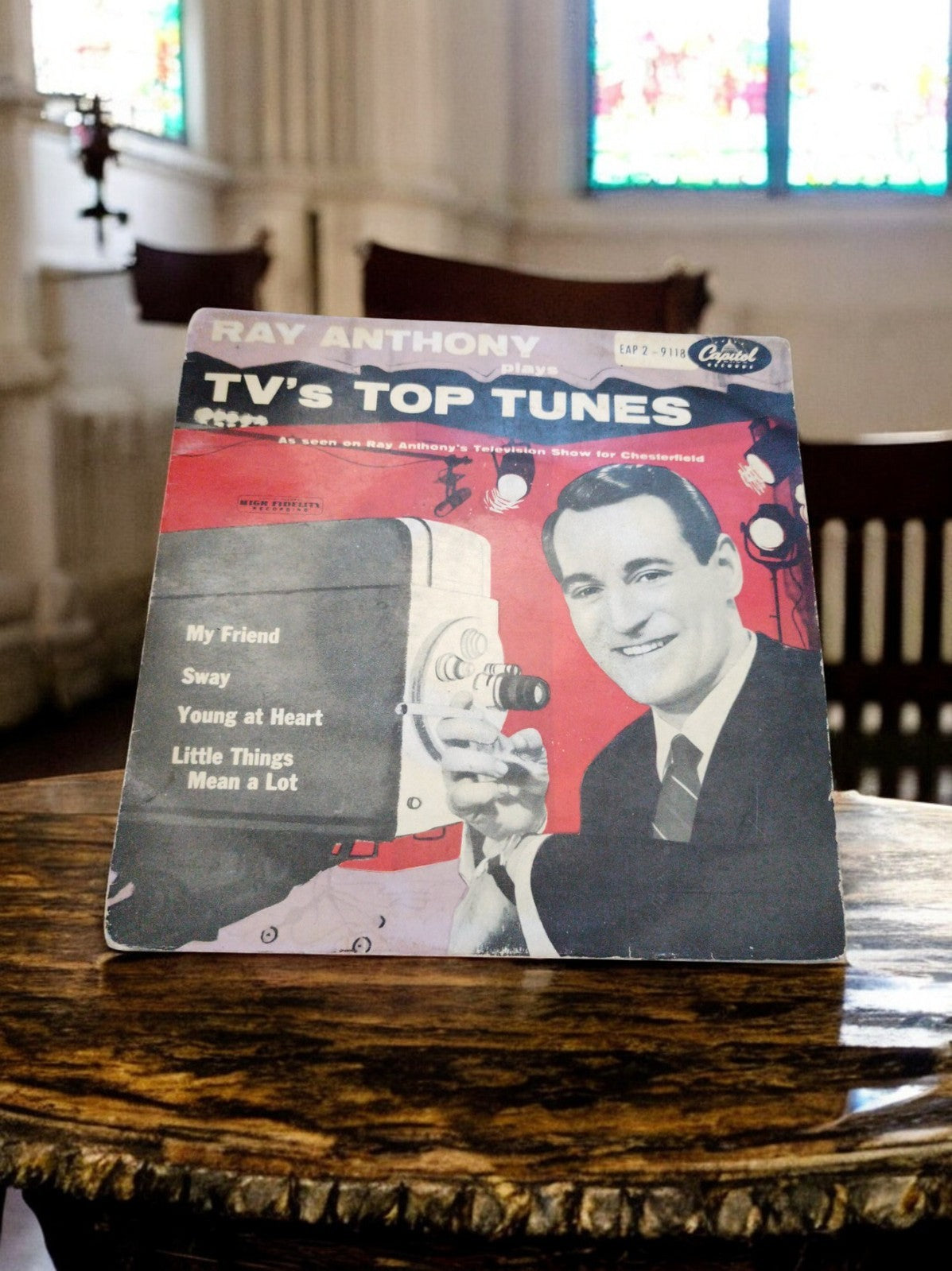 Disque vinyle 45 tours Ray Anthony TV's Top Tunes vintage, pochette originale