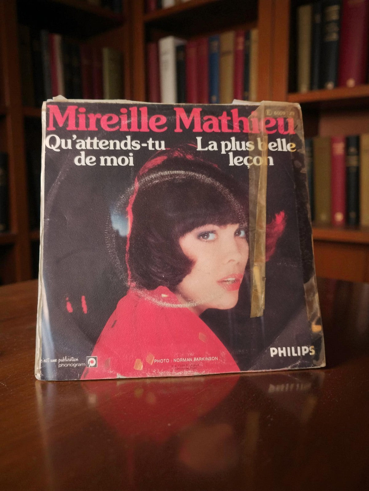 Vinyle 45 tours Mireille Mathieu Philips ancien pochette Qu?attends-tu de moi