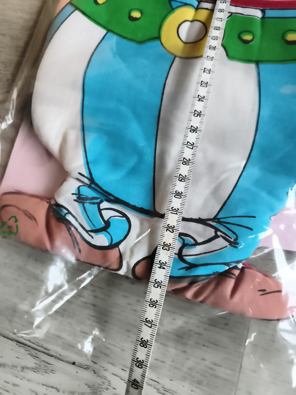 Peluche plate Obélix vintage Parc Astérix dessin animé rare