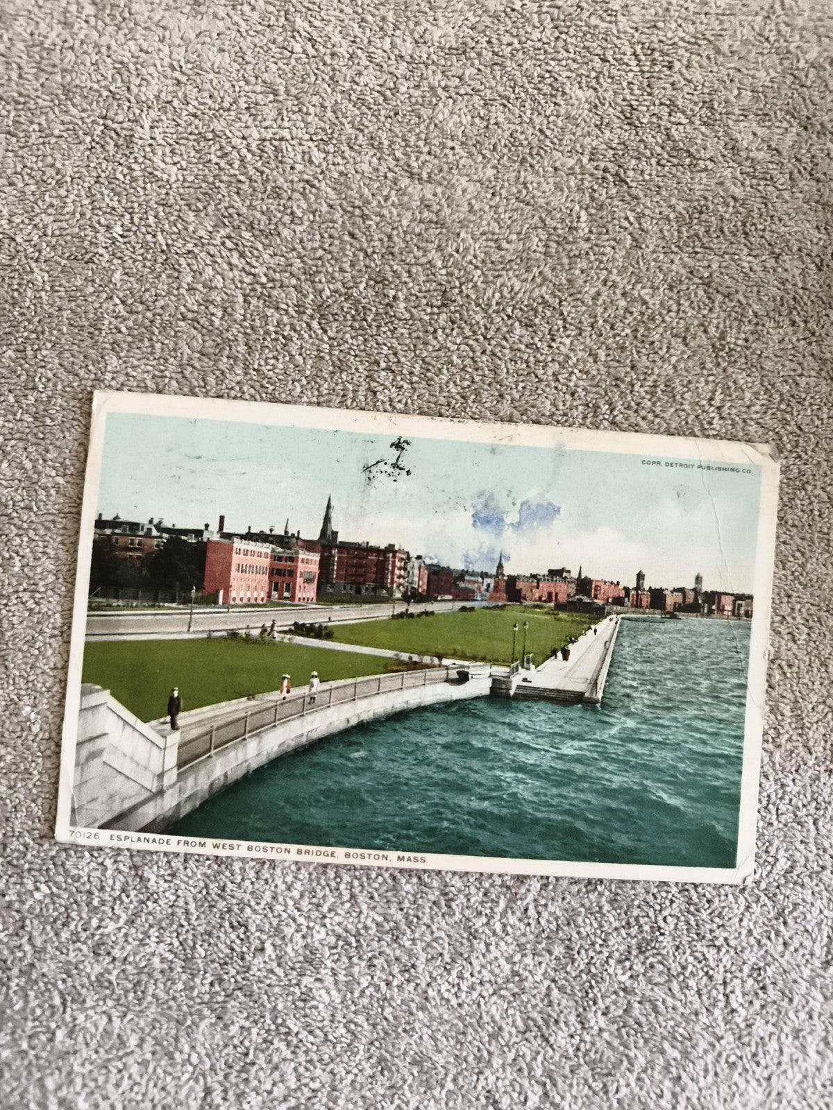 Carte postale CPA Esplanade Boston Mass Detroit Publishing couleur
