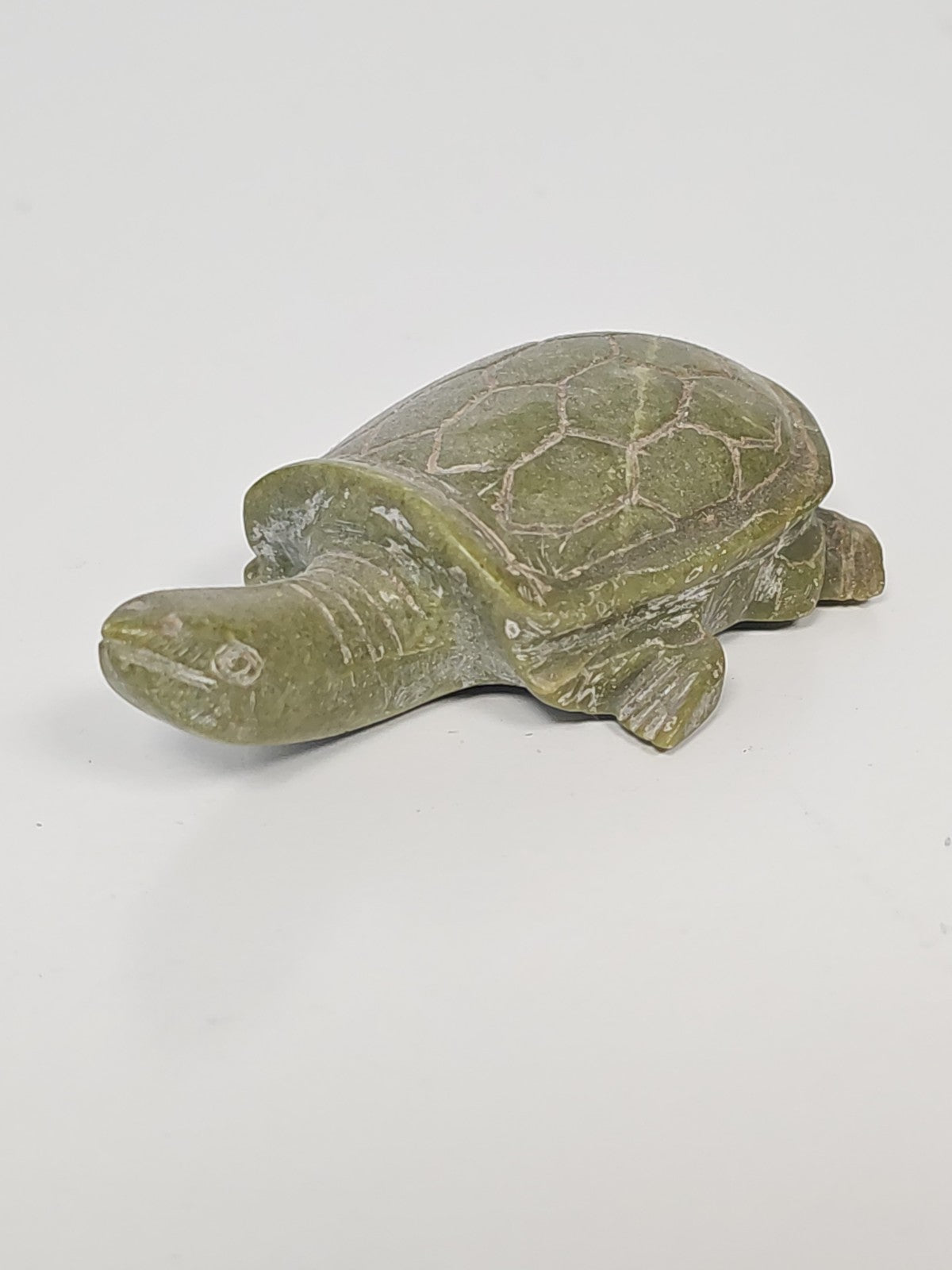 Vintage antique jadeite turtle figurine, small decorative collectible item