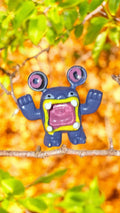 Figurine Pokémon Ramboom PVC 2005 2006 bleu violet bouche ouverte