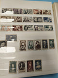 Lot anciens timbres oblitérés France portrait personnages historiques philatélie