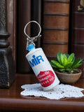 Porte-clés publicitaire MIR vintage années 70 – flacon miniature rétro vaisselle