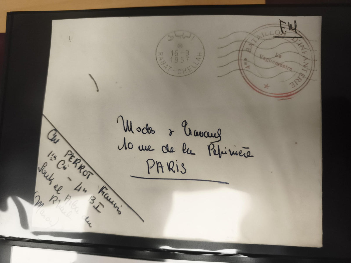 Lettre militaire Maroc 1957 cachet Rabat Chellah Paris philatélie enveloppe