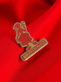 Pin's ancien Bergère de France rouge vintage broche publicitaire rétro