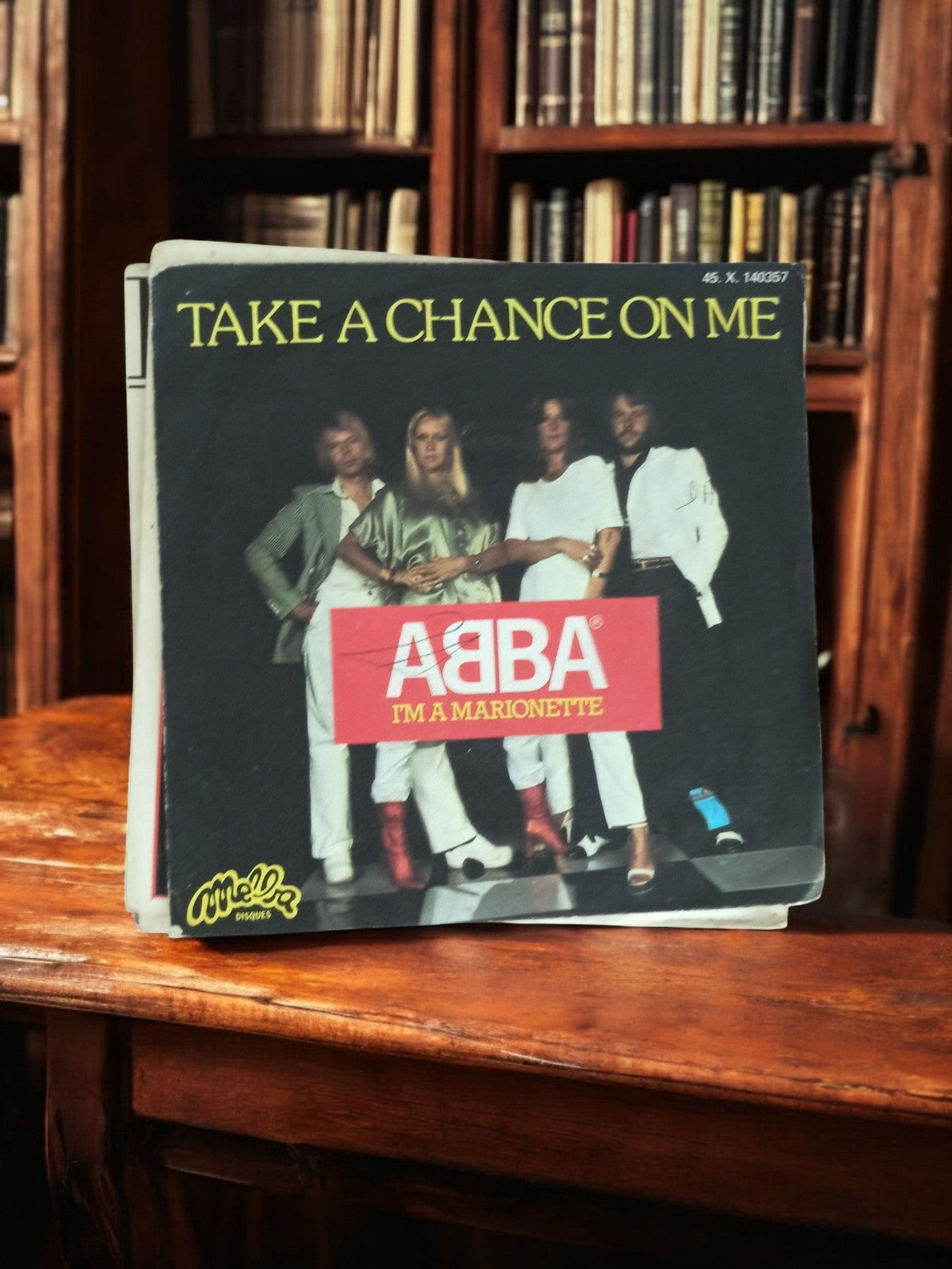 Vinyle 45 tours ABBA Take a Chance On Me vintage rétro, pochette d’origine