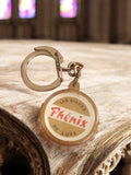 Porte-clés vintage bières Phénix publicitaire, capsule rétro bar ancien