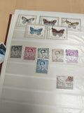 Lot timbres oblitérés papillons Bulgarie Belgique Indonésie philatélie