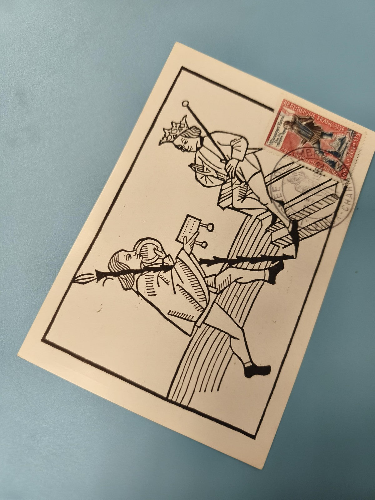 Enveloppe FDC premier jour d?émission avec timbre France et illustration noire