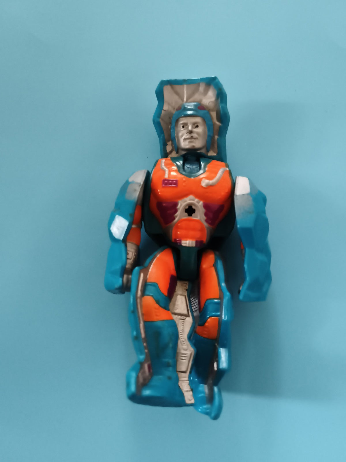 Figurine Rokkon MOTU He-Man Mattel bleu orange armure
