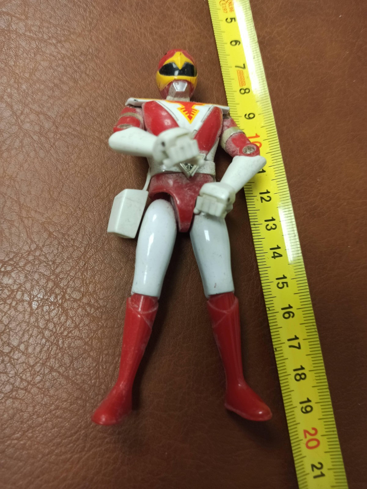 Figurine vintage Jetman Red Hawk Bandai 1990 jouet ancien Bioman sentai
