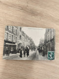 Ancienne carte postale Enghien-les-Bains Grande Rue animée vintage CPA timbrée