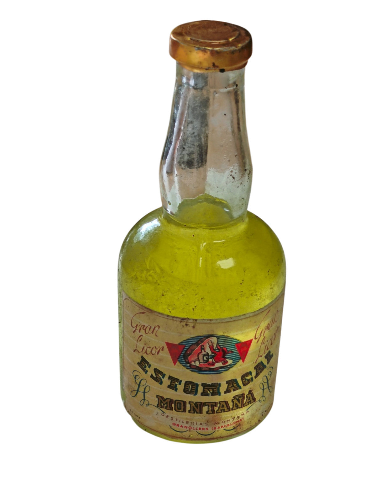Mignonnette ancienne rétro Escomacal ? Bouteille miniature alcool vintage collec