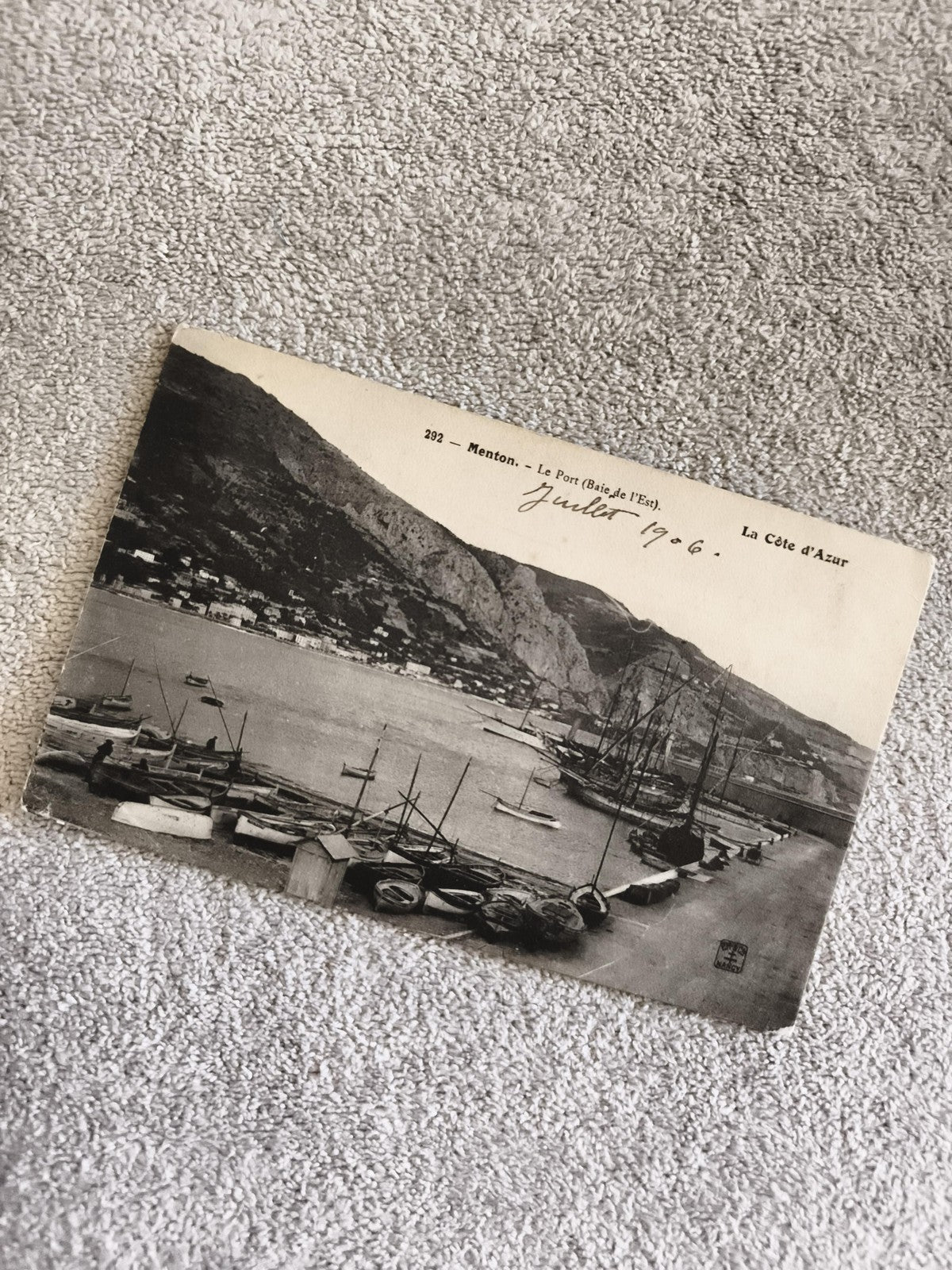 Carte postale CPA Menton Port Baie de l’Est Côte d’Azur 1906