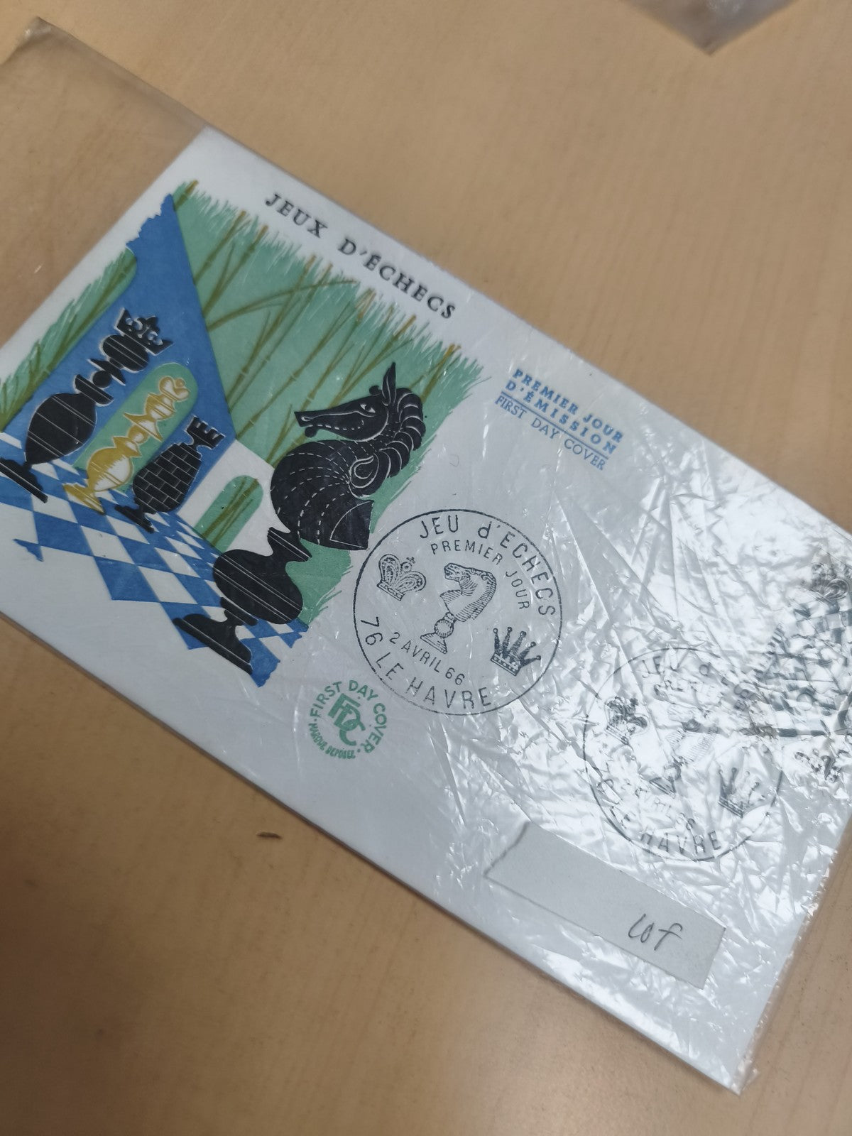 Enveloppe premier jour Jeux d'Échecs 1966 Le Havre philatélie FDC