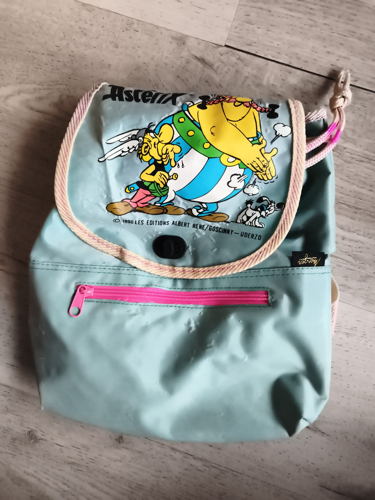 Sac à dos vintage Astérix 1990 parc Astérix dessin Obélix enfant rétro