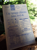Patron Prima Super Patron tunique chinoise vintage années 80, tailles 38-42-46