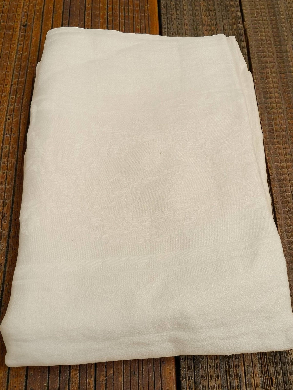 Rare drap de lit ancien brodé ancre marine fin XIXe vintage rétro collection