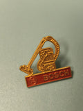 Vintage pin's Bosch aspirateur rouge doré collection publicitaire ancien