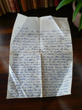Lettre manuscrite ancienne 1952 bleue adressée Vivette vintage écriture d'époque