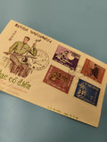 Ancienne enveloppe FDC Vietnam musique traditionnelle 1966 timbres illustrés