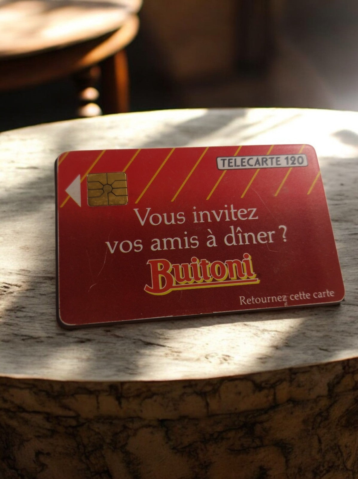 Carte téléphonique vintage Buitoni Télécarte 120 puce rétro pub années 90