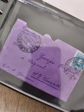 Ancienne enveloppe philatélie oblitérée timbre 25c violet collection vintage