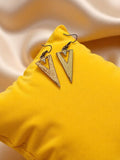 Boucles d’oreilles vintage rétro triangle doré, design géométrique, paire d’occa