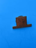 Vintage pin's Cap d'Agde ancien, forme rectangulaire, bronze patiné rare