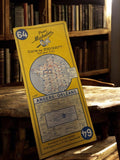 Carte routière Michelin 64 Angers Orléans vintage ancien jaune déco rétro