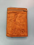 Porte-monnaie vintage en cuir Ancienne, portefeuille rétro collection rare