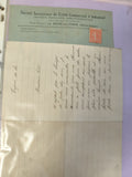 Ancienne enveloppe philatélie Société Savoisienne avec timbre 50c orange