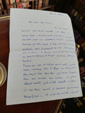 Lettre manuscrite ancienne 1948 Paris encre bleue post WW2 vintage Josie