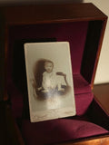 Photo ancienne cabinet portrait enfant E. Guyot Troyes rétro déco vintage