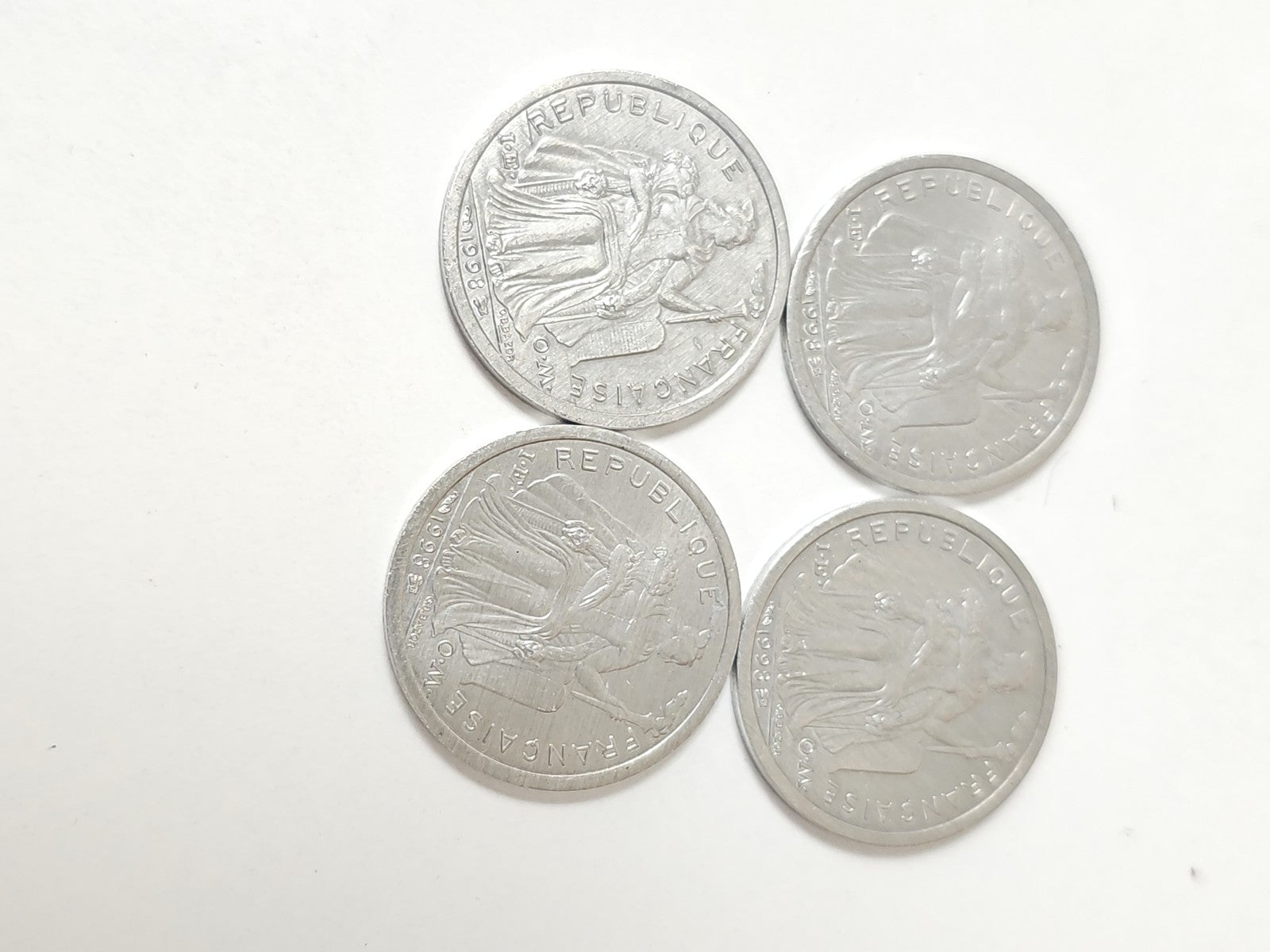 Ancienne pièce 1 Franc Polynésie Française IEOM vintage, monnaie de collection r