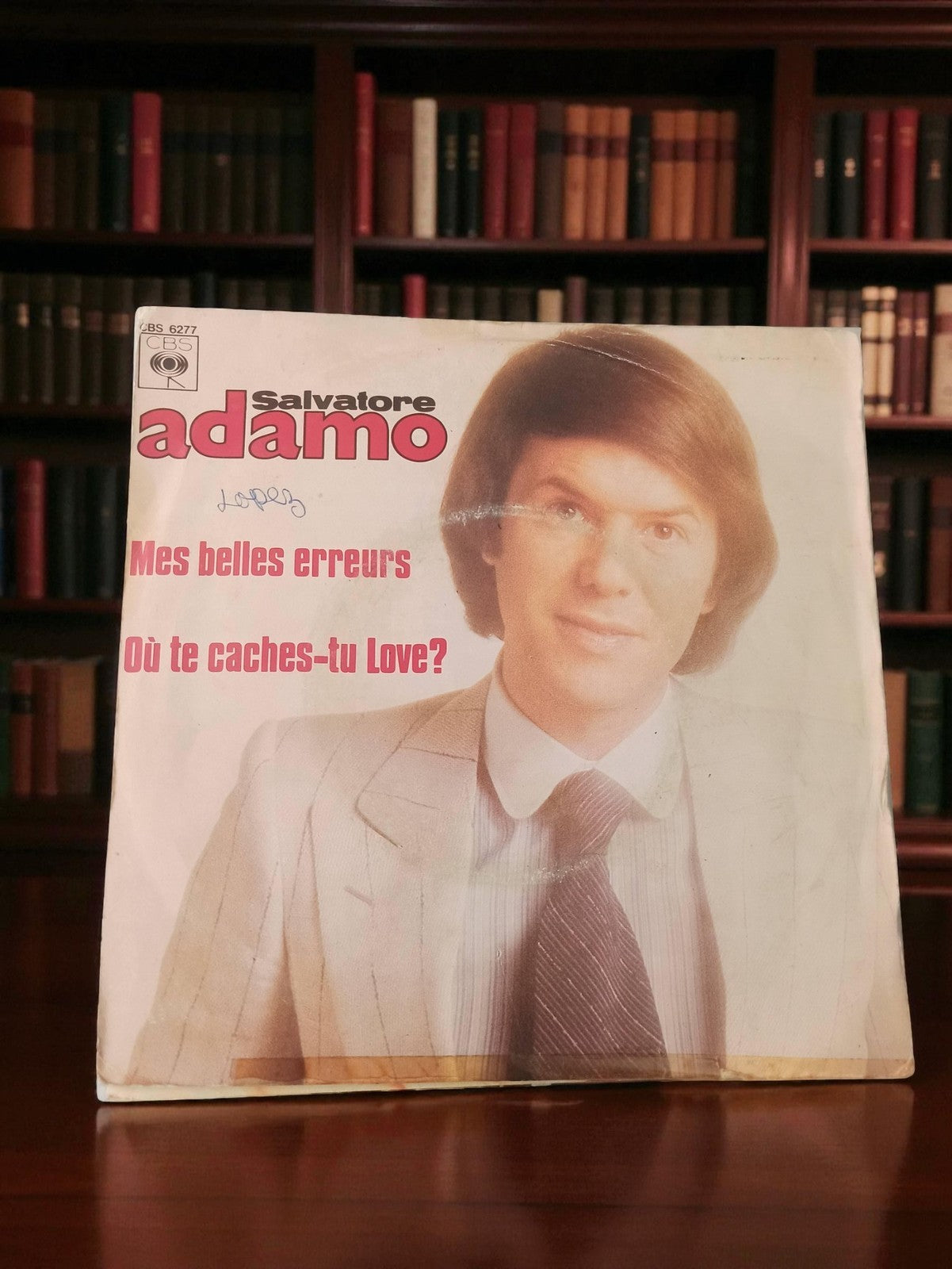Vinyle 45 tours Salvatore Adamo CBS 6277, pochette rétro, Mes belles erreurs