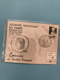 Lettre souvenir Journée du Timbre Marseille 1949 Centenaire du Timbre Français