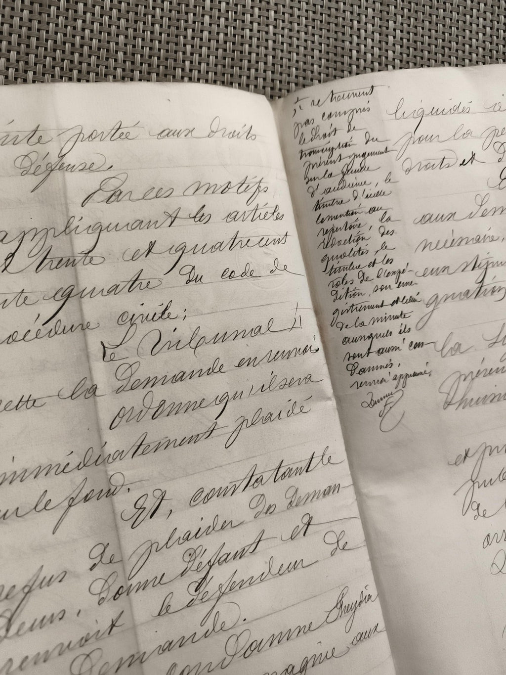 Document manuscrit ancien 1884 tribunal commerce Aubenas Ardèche archives