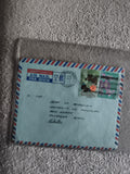 Lettre affranchie Air Mail Malaisie, timbres 30c 15c, Ann Arbor USA, philatélie