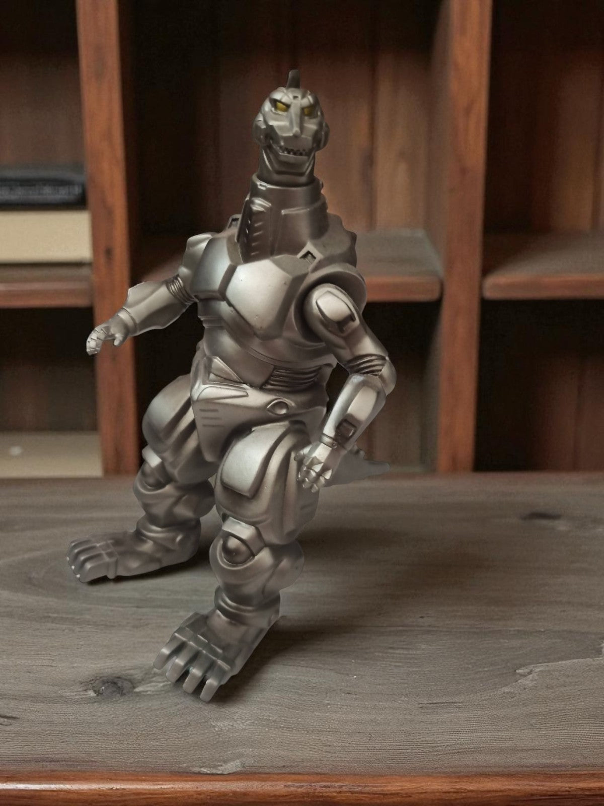 Figurine Mecha Godzilla Bandai vintage argenté Kaiju King Series Japon