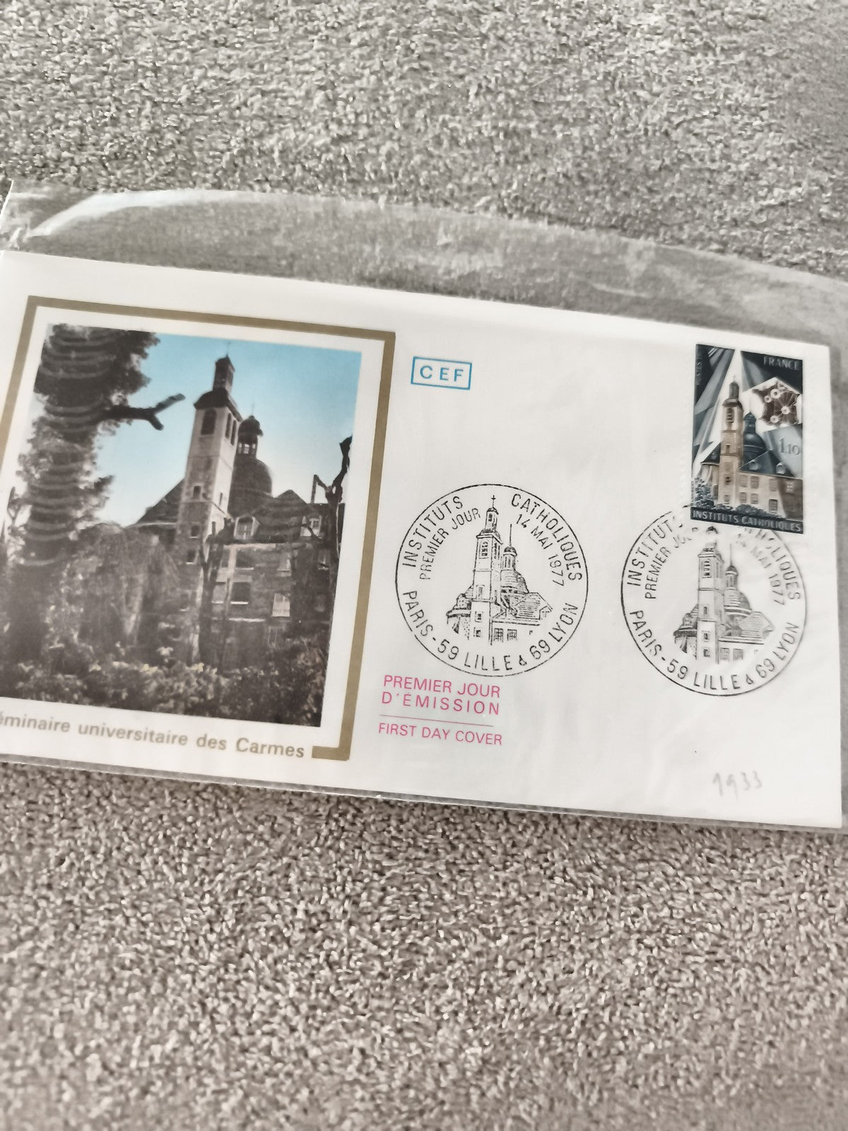 Lettre Premier Jour Institut Catholique CEF Lille Lyon Paris 1983 FDC philatélie