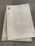 Ancien document manuscrit XIXe sceau encre papier timbré France vintage