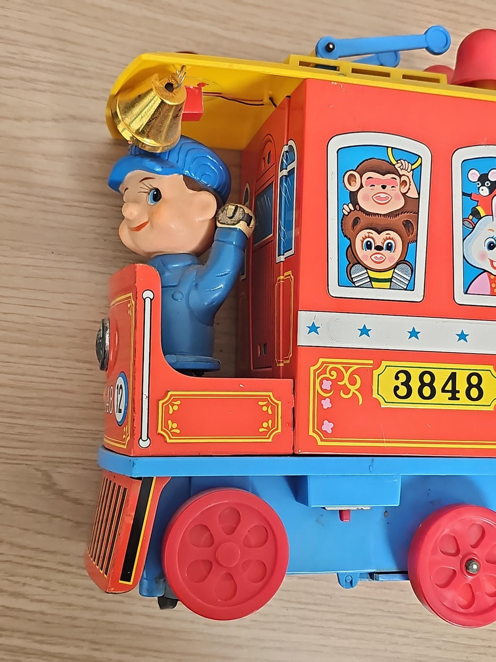 Jouet tramway vintage Modern Toy Japan lithographié à piles n°3848 années 60