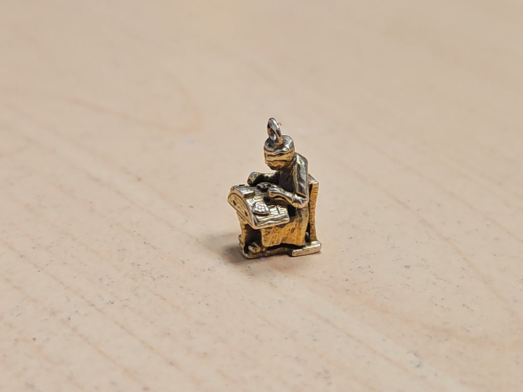 Vintage pendentif Brugge ancien en or 9 carats 3,1g bijou rétro collection