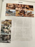 Timbres Niger fauves 1998 oblitérés félins lions léopards philatélie poste