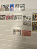 Lot de timbres Andorre oblitérés motifs variés fleurs paysages personnages